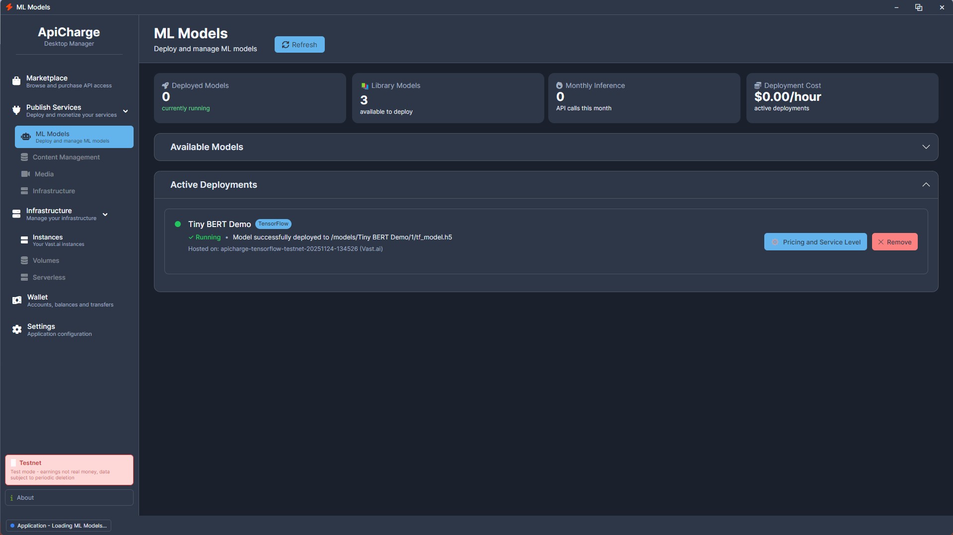 Pricing Configuration Interface
